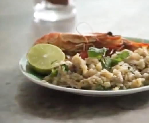Asiatischer Reis mit Crevetten