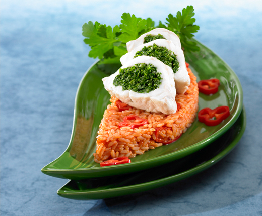 «Benachin» Roter Reis mit Seeteufelfilet